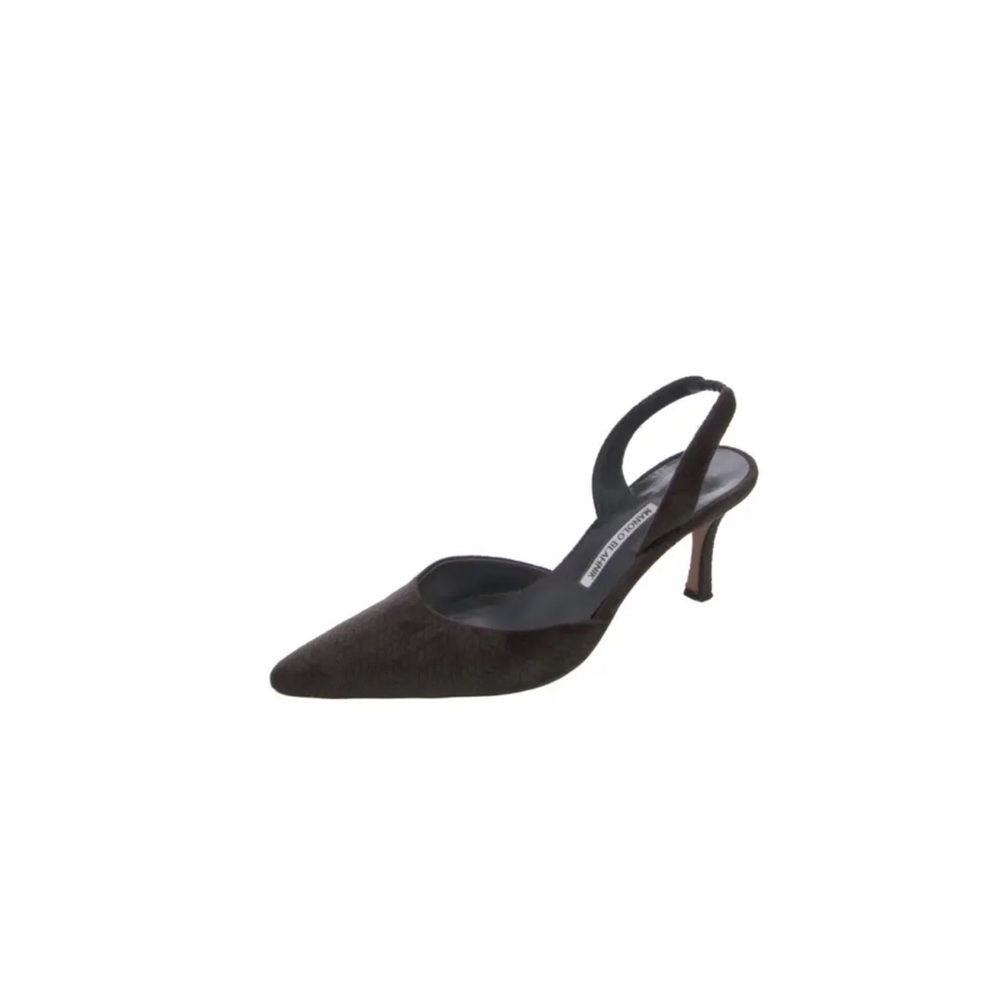 Manolo Blahnik Velvet Slingback Heels